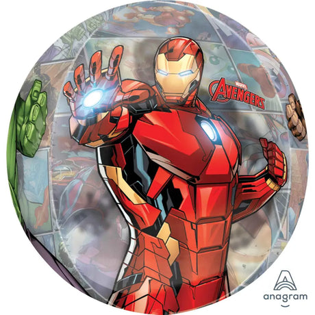 Foil Balloon Supershape Orbz Clear Avengers Powers 4071201