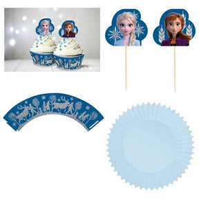 Frozen Cupcake Cases & Picks Set 24Pk 142087