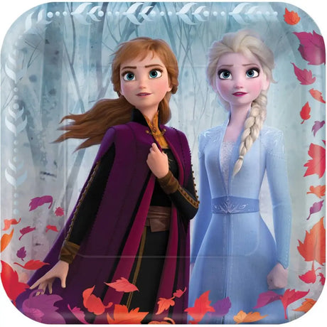 Frozen Square Paper Plates 23cm 8Pk 88056540
