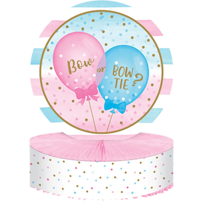 Gender Reveal Balloons Centrepiece Honeycomb 30x23cm CC336685