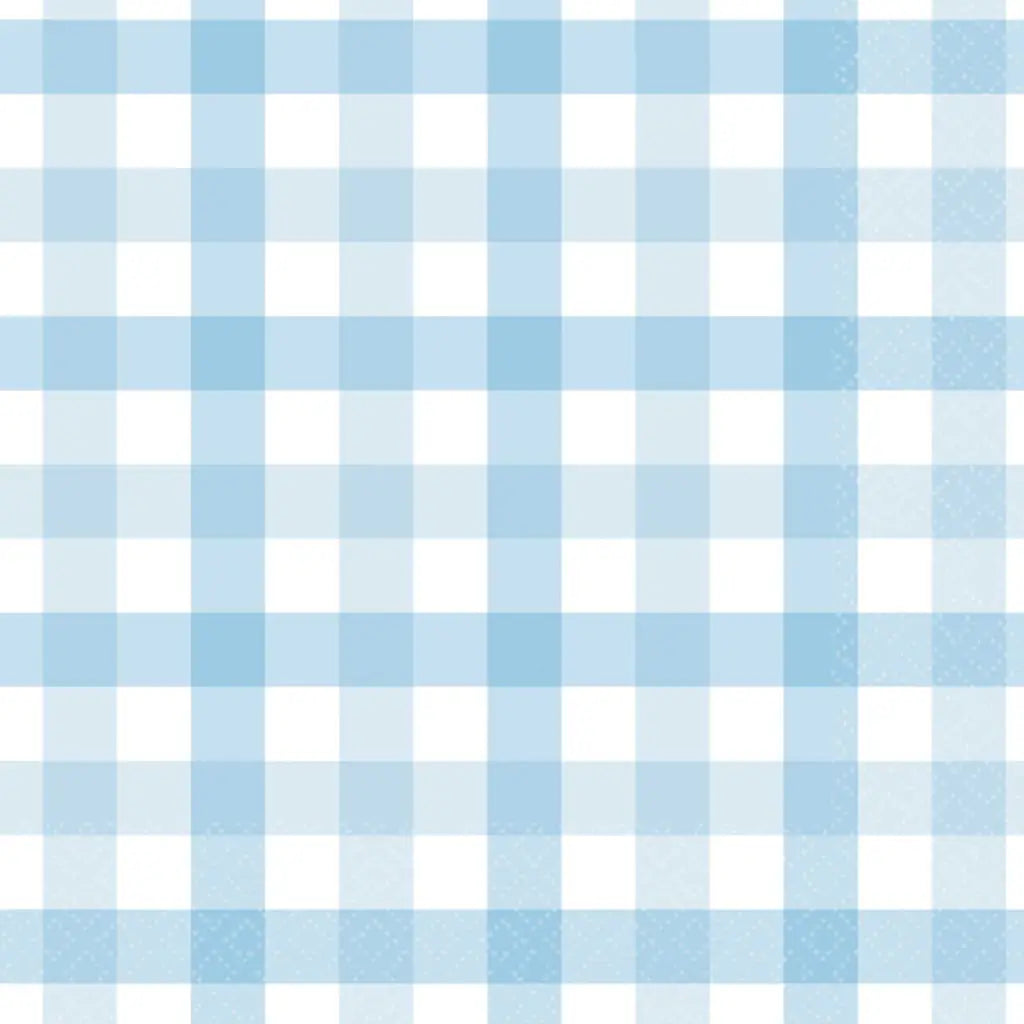 Gingham Lunch Napkin Pastel Blue 16Pk 88052771