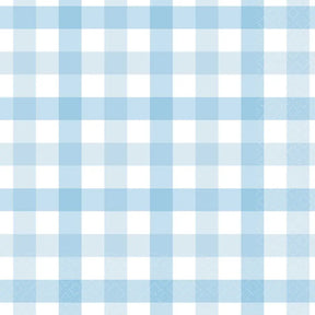 Gingham Lunch Napkin Pastel Blue 16Pk 88052771