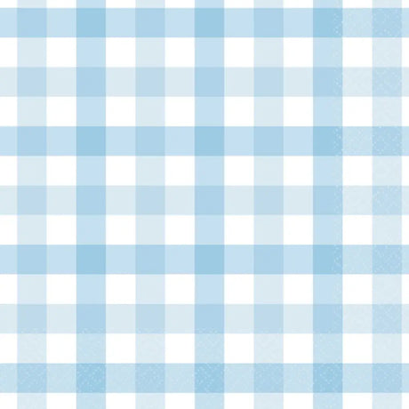 Gingham Lunch Napkin Pastel Blue 16Pk 88052771