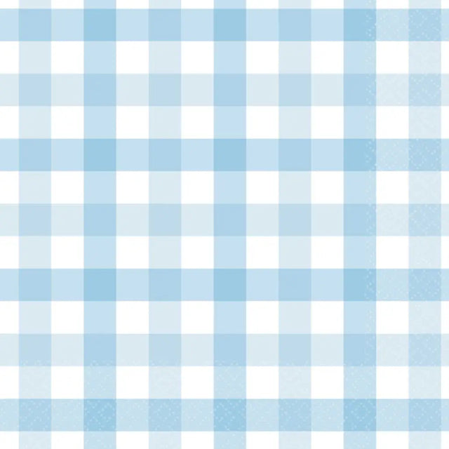 Gingham Lunch Napkin Pastel Blue 16Pk 88052771