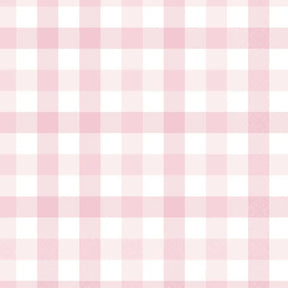Gingham Lunch Napkin Pastel Pink 16Pk 88052917