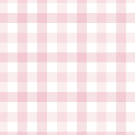 Gingham Lunch Napkin Pastel Pink 16Pk 88052917