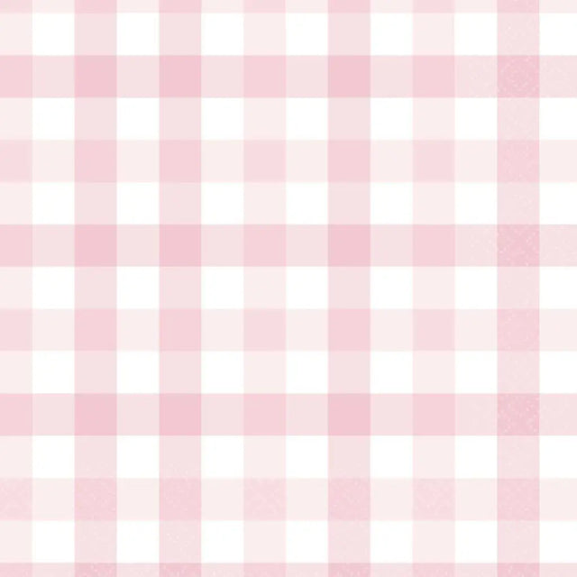 Gingham Lunch Napkin Pastel Pink 16Pk 88052917