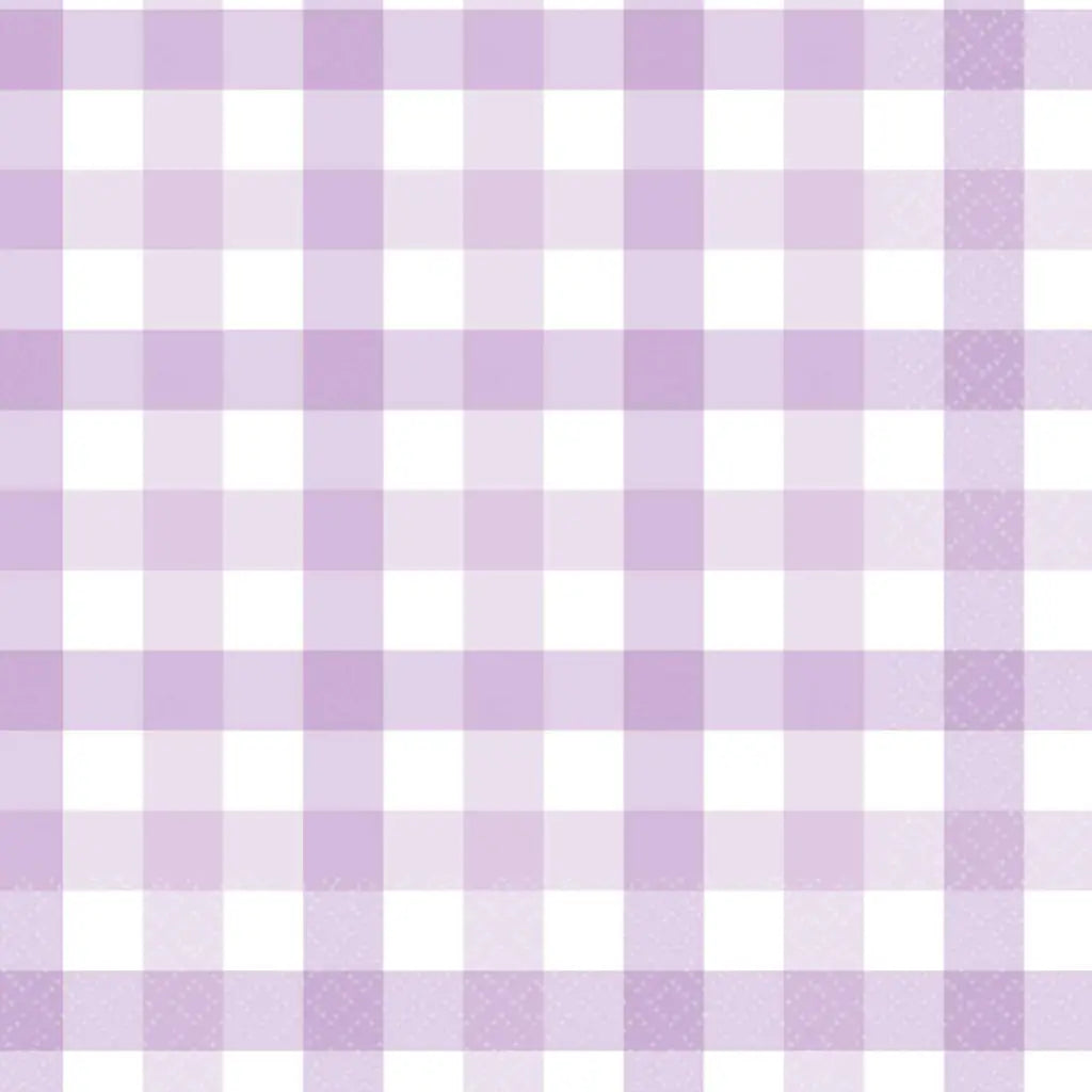 Gingham Lunch Napkin Pastel Purple 16Pk 88052849