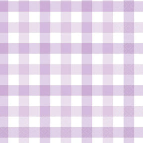 Gingham Lunch Napkin Pastel Purple 16Pk 88052849