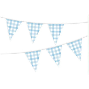 Gingham Paper Bunting Pastel Blue 88852795