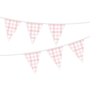 Gingham Paper Bunting Pastel Pink 88852931