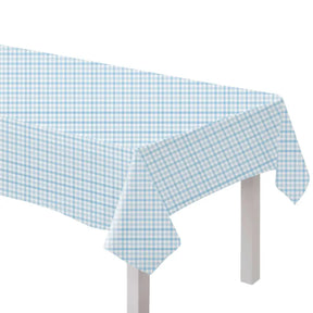 Gingham Paper Tablecover Pastel Blue 88052788