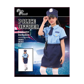 Girl Policewoman Costume-Including Shirt, Skirt, Hat, Tie, PP74238