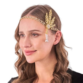 Golden 20s Premium Jewelled Flapper Headband PP11926