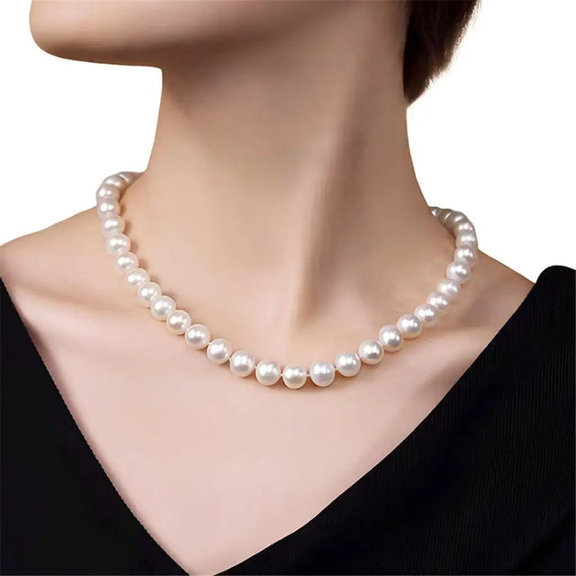 Golden 20s White Faux Pearl Necklace A209219