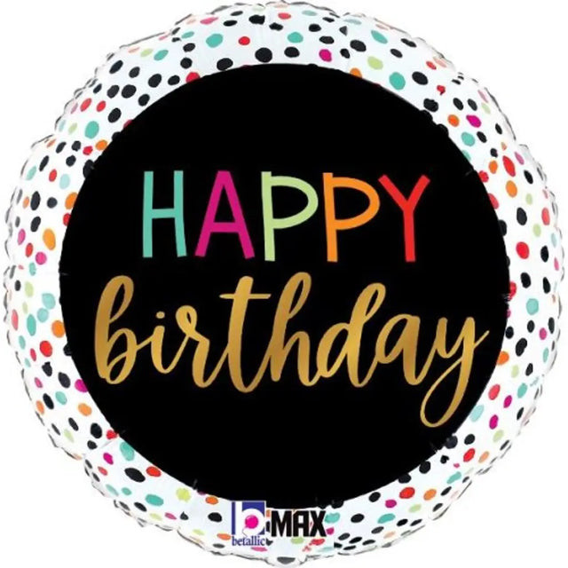 Grabo Foil Balloon Birthday Colourful Dots 18in G26202P