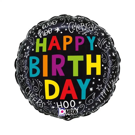 Grabo Foil Balloon Birthday Doodles 18in G26277P