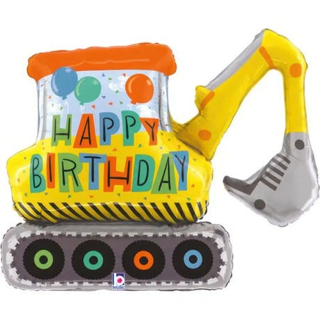 Grabo Foil Balloon Birthday Excavator 31in G25290P