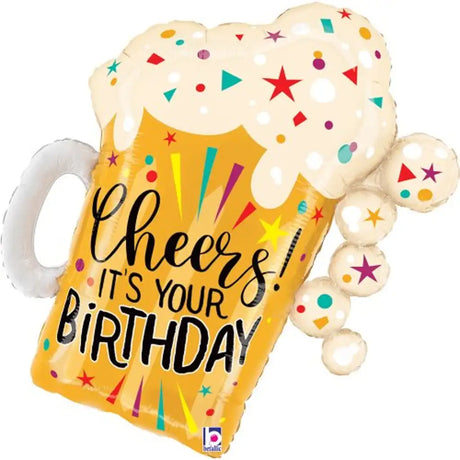 Grabo Foil Balloon Birthday Fun Confetti Beer 35in G25365P