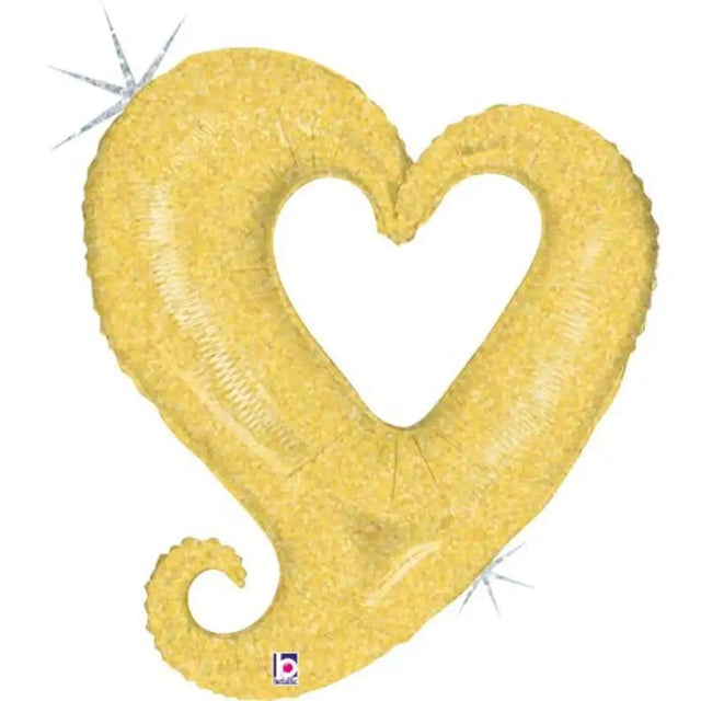 Grabo Foil Balloon Chain of Hearts Champagne 37in G85797HP