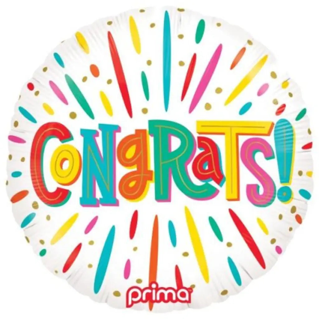 Grabo Foil Balloon Colourful Congrats 18in P620281