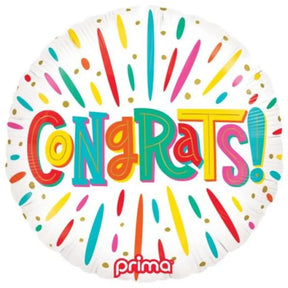 Grabo Foil Balloon Colourful Congrats 18in P620281