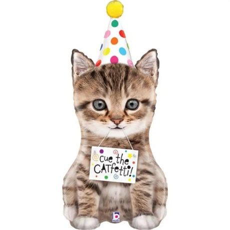 Grabo Foil Balloon Cue The Catfetti 41in G25122P