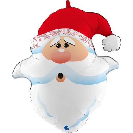 Grabo Foil Balloon Curious Santa Head 26in G72037