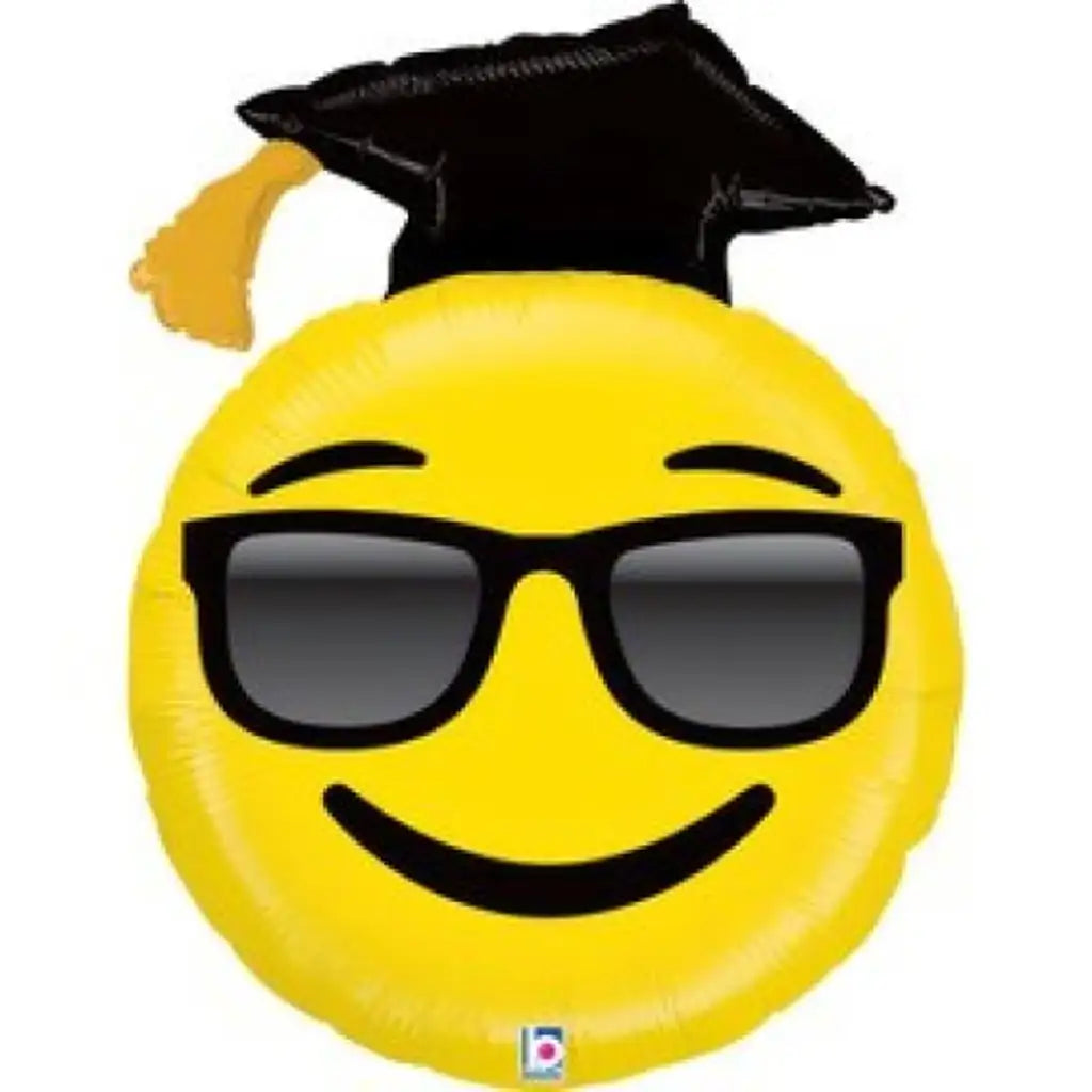 Grabo Foil Balloon Emoji Graduation 38in G35547P