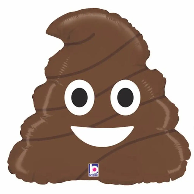 Grabo Foil Balloon Emoji Poo 20in G35596