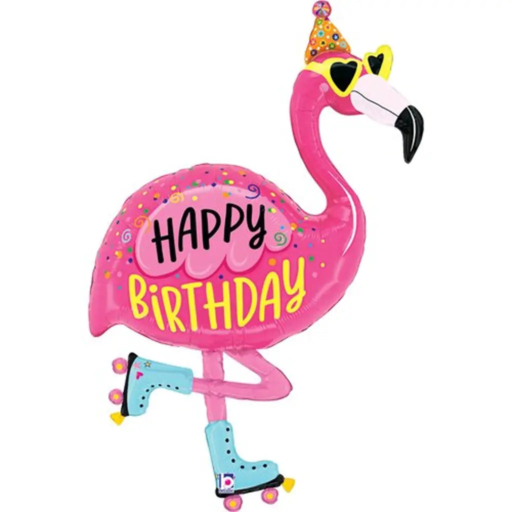 Grabo Foil Balloon Flamingo Birthday 42in G25528P