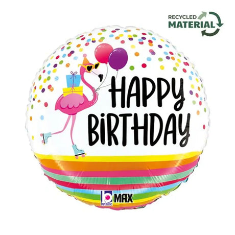 Grabo Foil Balloon Flamingo Birthday Party 18in G26528P