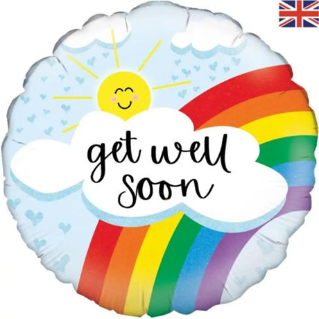Grabo Foil Balloon Get Well Soon Rainbow 18in OT229431