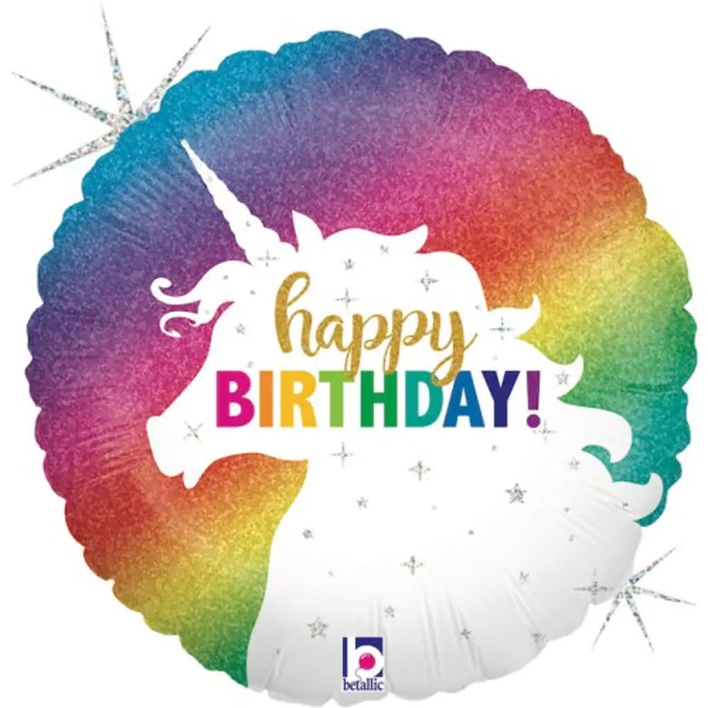 Grabo Foil Balloon Glitter Unicorn Birthday 18in G36882GH