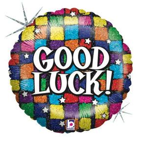 Grabo Foil Balloon Good Luck Sqaures 18in G86572H