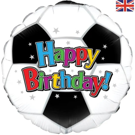 Grabo Foil Balloon Happy Birthday Football 18in 210718