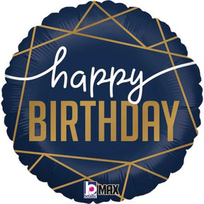 Grabo Foil Balloon Navy Birthday 18in G36963P