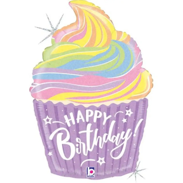 Grabo Foil Balloon Pastel Bday Cupcake 27in G35961GHP