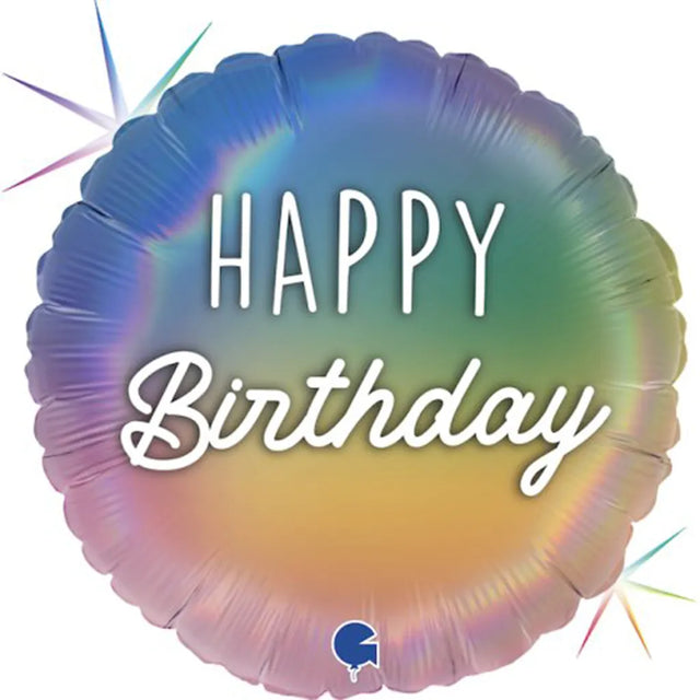Grabo Foil Balloon Pastel Rainbow Happy Birthday 18in G78040RH