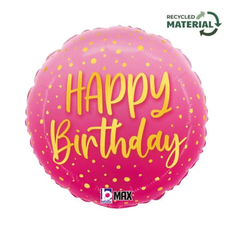 Grabo Foil Balloon Pink Happy Birthday 18in G26476P