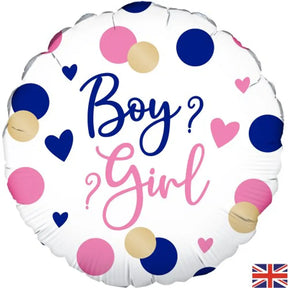 Grabo Foil Balloon Pink & Navy Gender Reveal 18in OT229936