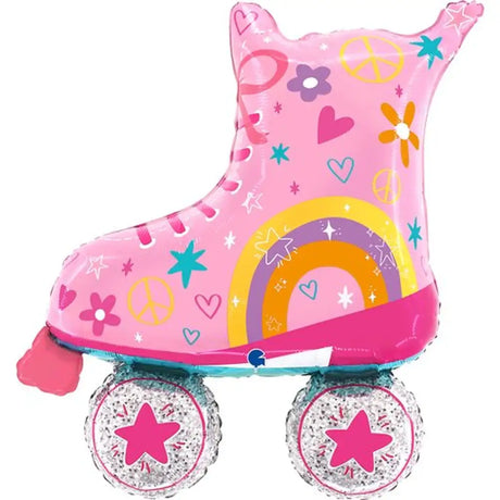 Grabo Foil Balloon Pink Roller Skates 33in G72214P