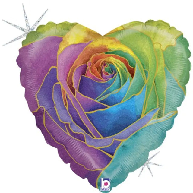 Grabo Foil Balloon Rainbow Rose 18in G36919GH