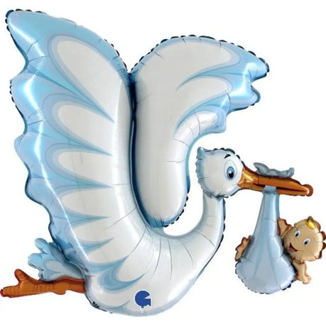 Grabo Foil Balloon Stork Blue 53in G72086P