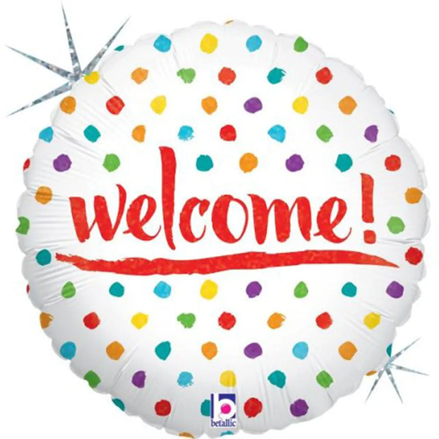 Grabo Foil Balloon Welcome Dots 18in G36282HP