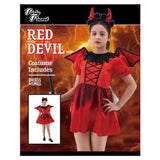 Halloween Girl Devil Costume Included Dress, Wing 2 Asst Sizes Lrg & Xlg HW48120