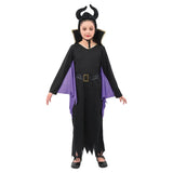 Halloween Girl Evil Fairy Costume Dress W/Cape, Hat, Belt, Collar 2 Asst Sizes Lrg & Xlg HW73859