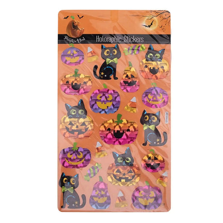 Halloween Holographic Laser Stickers Sheet Size 21x14cm HW46928