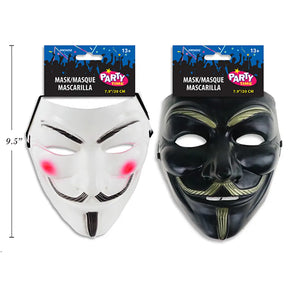 Halloween Mask Anonymous Hacker 2 Assorted Colours 20cm HW34252