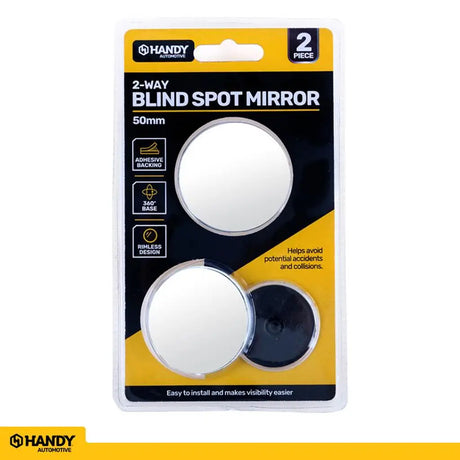 Handy Hardware 2 Way Blind Spot Mirror 5cm 2Pk 279845